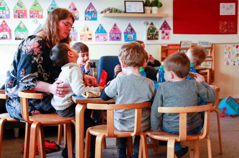 spisning i Børnehaven Næshøj